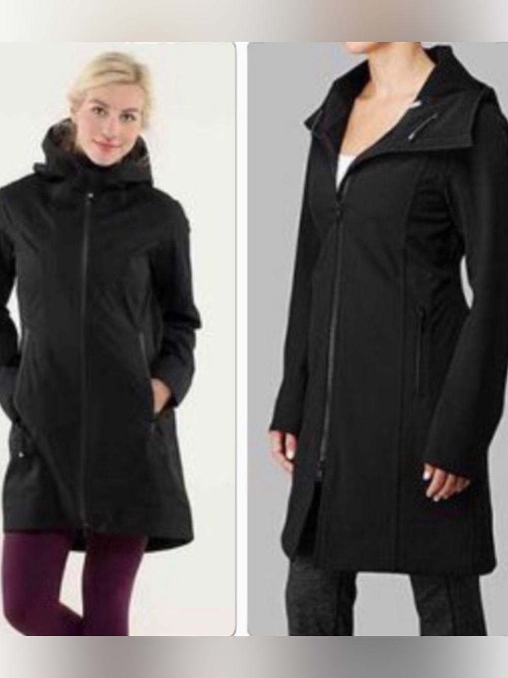 Lululemon Apres Black Yoga Softshell Rain Jacket Size S